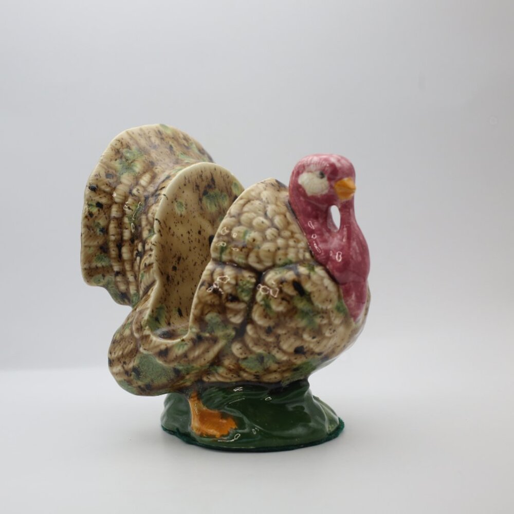 Vintage Cermaic Turkey Napkin Holder